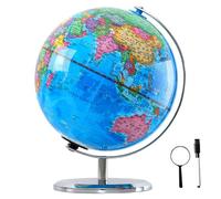 Interactive LED Globe for Children: 9 Inch Dia World Globe with Phone APP Rotating USB Rechargeable Writable Educational