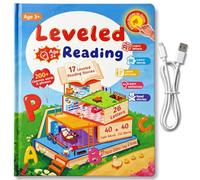 Interactive Leveled Reading Sound Book, Rechargeable Talking Book, C | Early Educational Learning Toy, with 200+ Common Words and Phrases, CVC, Sight Words, Stories, Songs, Leveled Reading Book