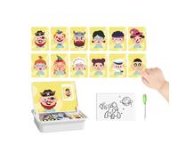 Interactive Magnet Game, Fashion Face Puzzle Toy, Reusable Writing Board, Portable Learning Activity Set for Children, Skill Building Toy with Colorful, Travel Entertainment for Boys Girls Play
