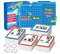 Interactive Math Practice Kit, Wipeable and reusable, Multiplication Flash Card Times Table Chart, Math Flash Cards with Board, Kids Math Games for 1st to 3rd Grade For Home, Classroom, School (A)