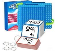 Interactive Math Practice Kit with Board - Multiplication, Division, Addition & Subtraction Practice Set, Times Table Chart, 1st to 3rd Grade Maths Games for Home, Classroom, School, Travel (A)