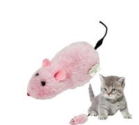 Interactive Mice Toys for Indoor Cats, 13.5x6cm Wind up Plush Mouse Hunting Toy, 5.3x2.3 Inch Chasing Clockwork Running Racing Accessory, 25g Animal Kitten Pounce Teaser, Grey, 1pc, New