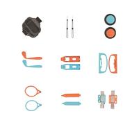 Interactive Motion Controller Leg Bands for NS 2 18 Pieces Including Wrist Strap Sport Specific Grip Motion Sport Bundle