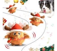 Interactive Moving Plush Dog Toy with Magic Ball, 2025 Active Puppy Chew Toy for Training & Mental Stimulation (Pink Pig Design) (Elch)