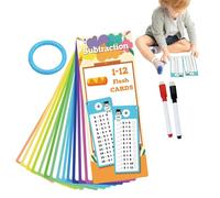 Interactive Multiplication Flash Cards - Double Sided Math Game, Fun Educational Tool with Dry Erase Pens for Kids, Supports Classroom, Homeschool, and Practice at Home, Enhances Times Table Skills
