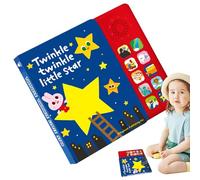 Interactive Music Book, Musical Learning Book, 9.06x8.27x1.18 Inches Nursery Rhymes Collection, English Enlightenment Teaching Aid, Educational Tool for Boys and Girls
