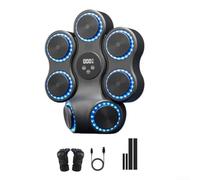 Interactive Music Boxing Trainer With Rhythm Led Display, Wall Mount Punching Board With 9 Speed Modes, Connected Fitness Equipment For Home(basic+Half finger)