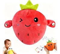 Interactive Music Plush Toy, 2026 Stuffed Animal Music Toy, Interactive Sensor Music Doll, Body-Sensing Plush Toy with Piano and Fruit Metronome Sounds Educational Musical Gift for Kids (Strawberry)