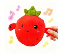 Interactive Music Plush Toy, 2026 Upgrader Interactive Toys with Beat Rhythm Sensing, Touch-Sensitive Banana & Fruit Plush for Kids Learning Educational Plaything