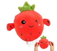 Interactive Music Plush Toy, Stuffed Animal Music Piano Toy, Interactive Sensor Musics Doll, Body-Sensing Plush Toys with Piano and Fruit Metronome Sounds for Early Learning,Birthday Gift (Strawberry)