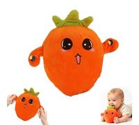 Interactive Music Plush Toy,Touch-Sensitive Fruit & Piano Plush,Stuffed Animal Music Piano Toy, Body-Sensing Plush Toy with Piano and Fruit Metronome Sounds, Educational Musical Gift (Carrot)