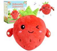 Interactive Music Plush Toy, Touch-Sensitive Stuffed Animal with Fruit & Piano Sounds, Soft Musical Plush Doll for Early Learning, Parent-Child Bonding, Sensory Play Gift for Kids (Strawberry