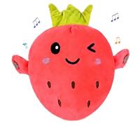 Interactive Music Plush Toy, Touch-Sensitive Stuffed Animal with Fruit & Piano Sounds, Soft Musical Plush Doll for Early Learning, Parent-Child Bonding, Sensory Play Gift for Kids (Strawberry)