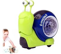 Interactive Musical Snail Toy Light-Up Crawling Snail Toddler Sensory Toy Automatic Crawling Snail Toy Toys for Baby 1 2 3 Year Old Boys Girls Snail Toys Gift for Boys Girls 1-3 Birthday Gift Green