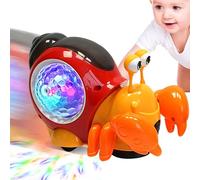 Interactive Musical Snails, Crawling Baby Toy with Led Lights, Obstacle Avoidance, Sensory Development Toy Ideal for Toddler, Boys, Girls, Learning Fun Gift, 1 Piece