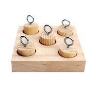 Interactive Parakeet Puzzle Toy | Natural Wood Intelligence Trainer | Lovebird Chewing and Foraging Device | Mental Enrichment Stress Relief Tool for Budgies