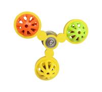Interactive Parrot Toy Chewable Bell Ball with Spinner Spiritual Stimulation and Beak Exercise Colorful Tortoise Bell Ball