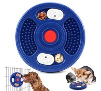 Interactive Peanut Butter Lick Mat for Dogs Crate - Reduce Anxiety & Boredom, Perfect for Training - Large 9.2" Size (Blue)