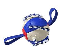 Interactive pet Dog Toy Balls, Dog Outdoor Frisbee, Border Collie Golden Retriever Training Teething Ball Football, Suitable for Both Outdoor and Indoor use (Blue)