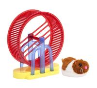 Interactive Pet - Electronic Animal Toy Hamster - Simulation Hamster Electric Exercise Wheel With Stand | Simulation Plush Bunny Model, Fake Hamsters Wheel | Interactive Animal Games For Kids Cat Dog