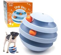 Interactive Pet Puzzle Ball - Spinning and Rolling Dog and Cat Stimulation Toy for Boredom, Active Pets (Spin Ball 1)