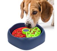 Interactive Pet Puzzle Slow Feeder Bowl - Innovative Rotating Design, Anti-Gulping, Promotes Digestion & Mental Stimulation, Non-Slip Food Dispenser for Small & Medium Dogs & Cats (Red & Green)