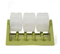 Interactive Pet Rotating Treat Toy - Flower Slow Feeder, Detachable Easy Clean Puzzle Toy for Cats & Dogs, Intellectual Stimulation Feeder for Eating Habits (Green)