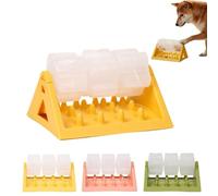 Interactive Pet Rotating Treat Toy - Flower Slow Feeder, Detachable Easy Clean Puzzle Toy for Cats & Dogs, Intellectual Stimulation Feeder for Eating Habits (Yellow)