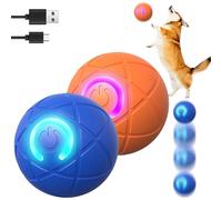 Interactive Pet Toy Automatic Rolling Ball - 2025 New Vibrating Dog Ball with LED Light & Smart Motion Sensors | Rechargeable Washable Electronic Dog Toy for Indoor/Outdoor Play, Suitable for Dogs (C)