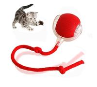 Interactive Pet Toy Ball, Automatic Dog Walker, Self-Moving Automatic Dog Toy, Automatically Avoiding Obstacles & Motion Activate Cat Toys red