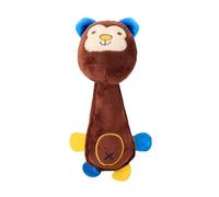Interactive Pet Toy for Dogs and Cats with Vocal Sounds Puzzle Game Soft Animal Entertainment (Brown, 21x7.3cm)