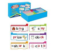 Interactive Phonics Cards Flipped Book Set for Kids Featuring Word Families and Colorful Color to Stimulate Learning Phonics Learning Tool