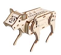 Interactive Physics Teaching Model Wooden Mechanical Dog Science Project, Voice Control Assembly Format for Classroom Learning and Family Practice Voice Control Mechanical Dog Science Model Wooden
