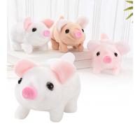 Interactive Pig Toy Walking Talking Tail Wagging Moving Nose Electronic Pet For Kids (C, One Size)