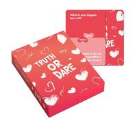 Interactive Playing Cards for Couples - 50 Cards (1 Set) Truth or Dare for Romantic Challenges, Conversation Cards for Couples, Funny Quiz Quiz Questions and Dare Games | Improve