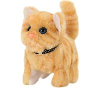 Interactive Plush Cat Toy - 30cm Electric Plush Kitten Touch Activated Meow Soft Cute Electronic Cat Cuddle Toy for Kids Fun