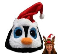 Interactive Plush Christmas Character Hat, Singing and Dancing Electric Christmas Santa Hat, Light Up Swing Moving Santa Hats, Musical Singing Xmas Hats, Funny Holiday Plush Cap for Adults Kids (A)