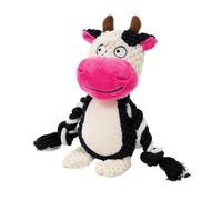 Interactive Plush Dog Toy with Chewing Cotton Rope, Fun to Pull Teeth and Chew Isolation Stress Relief