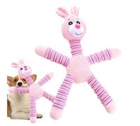 Interactive Plush Dog Toys - Colorful Interactive Rope Toy,Reusable Puppy Tooth Cleaning Tool, Squeaky Stuffed Animals for Home, Travel, Car