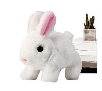 Interactive Plush Rabbit - Realistic Stuffed Animal Toy, Jumping Bunny Toy, Bunny Toys With Twitching Nose, Wiggling Ears Rabbit Toys, Child Presses Bunnys Toyss, Watches It Jump, Twitch Nose, Wiggle
