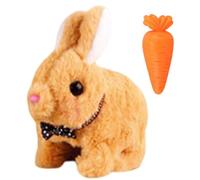 Interactive Plush Toy, Cute Bunny Stuffed Animal 16.5x13x16.5cm With Wiggling Ears, Electronic Pet Rabbit With Moving Ears For Children Girls Boys And