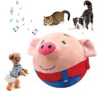 Interactive Plush Toy -Squeaky Interactive Plush Dog Toy with Realistic Movements & Voice Sounds for The Ultimate Playtime, Talking Pet Toy for Dogs (Red pig)