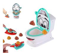 Interactive Poop Shooting Game Set for Family Fun, Toilet Target Game for Family, Rubber Poop Shooting Toy Set with Launchers & Toilet Bowl, Party for Birthday, Christmas(1pc)