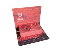 Interactive Popup Recordable Greeting Card with Retro Gramophone Design and Clear Sounds Voice Message Greeting Card