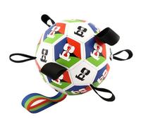 Interactive Puppy Toy: Durable Soccer Ball For Dogs, Pull And Loosen With Nylon Handle, Outdoor Grazing Exercise, Floating In Water Recovery Game, Pair Equipment