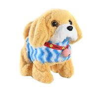 Interactive Puppy Toy for Kids, Talking Plush Dog That Walks, Barks, Wags Tail, Repeats Speech and Records Messages, Birthday Gift for 3 4 5 6 Year Old Boys Girls(17X9X17cm) (yellow)