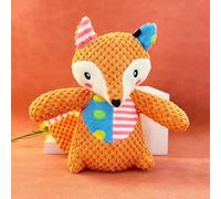 Interactive Queaky Plush Dog Toy - Durable Plush Puppy Chew Toys with Bite-Proof Design, Fun Stress Relief & Boredom Buster for Small Medium Large Dogs, Cute Animal Stuff Toy for Playtime (Fox)