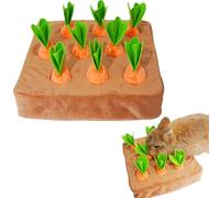 Interactive Rabbit Enrichment Toys, Hide and Seek Squeaky with Plush Carrot for Boredom & Stimulating, Bunny Puzzle for Puppies, Guinea Pigs Kitten, Kitty, Chinchilla (X Large)