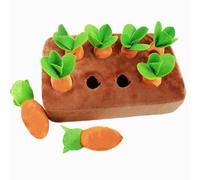 Interactive Rabbit Enrichment Toys, Hide with Plush Carrot for Boredom, Rabbit Foraging Toys for Bunny, Puppies, Guinea Pigs, Kitty, Chinchilla (B)