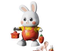 Interactive rabbit toy - Adorable Electric Baby Toy, Music Bunny Trainer | Kids Interactive Toy with 48 Songs, Flashing Lights, Head Lifting Action and Twisting Dance Moves for Early Learning Play